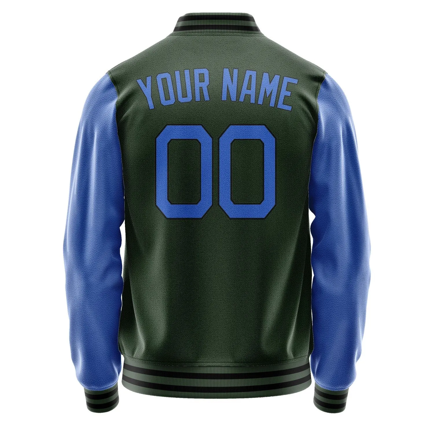 Custom Dark Green Sky Blue Jacket sold by Tailorly product image thumbnail 4