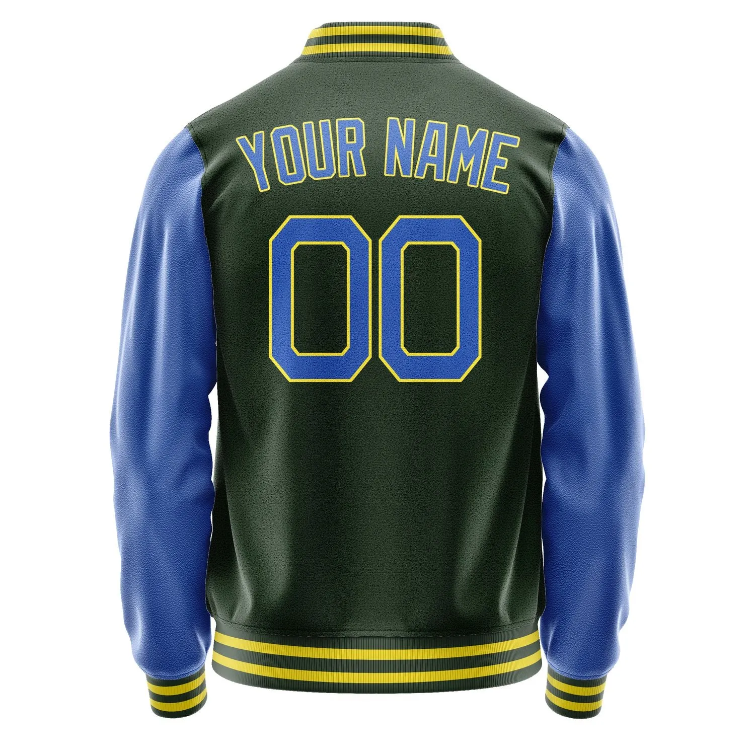 Custom Dark Green Sky Blue Jacket sold by Tailorly product image thumbnail 4