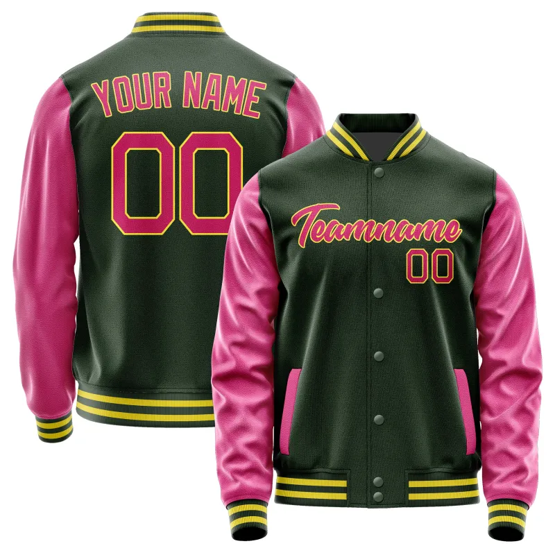 Custom Dark Green Pink Jacket sold by Tailorly