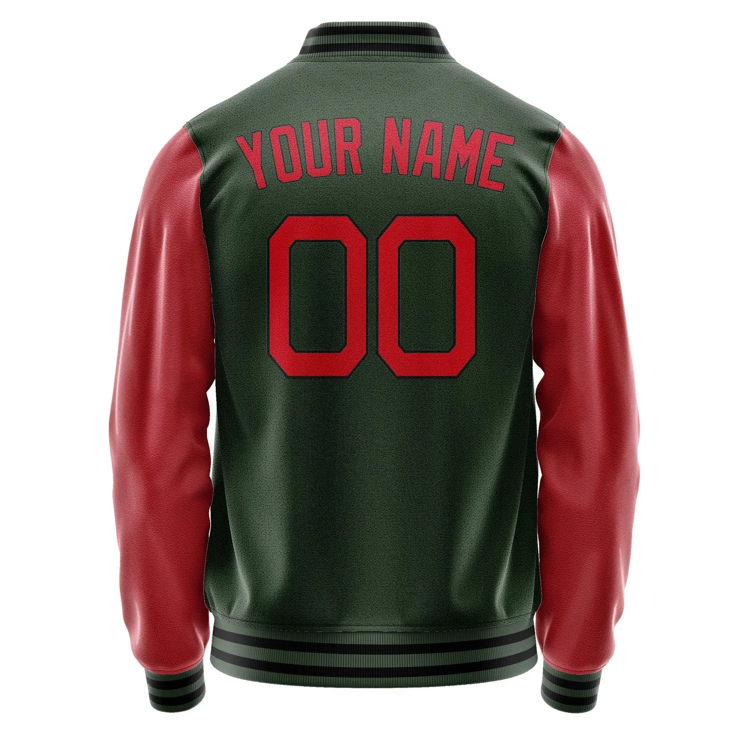 Custom Dark Green Red Jacket sold by Tailorly product image thumbnail 4