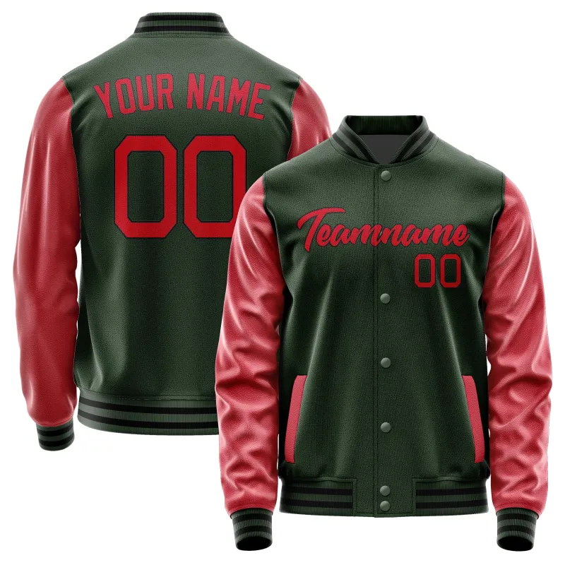 Custom Dark Green Red Jacket sold by Tailorly
