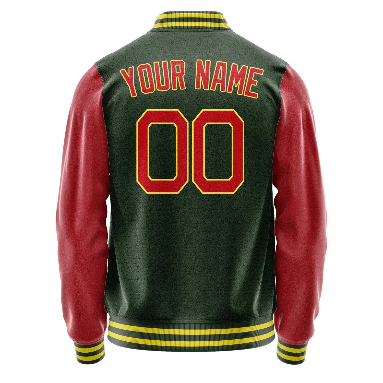 Custom Dark Green Red Jacket sold by Tailorly product image thumbnail 4