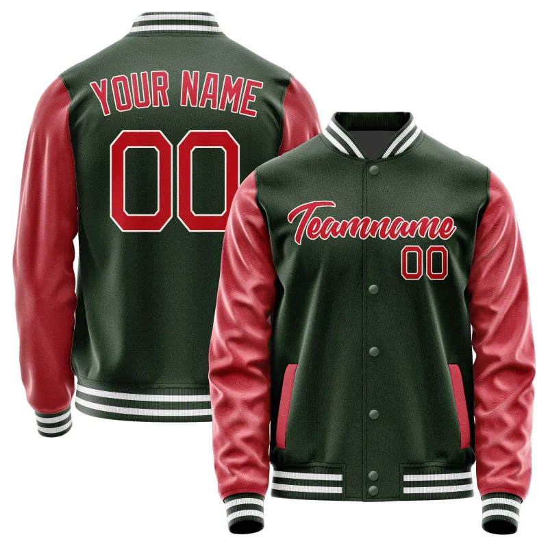 Custom Dark Green Red Jacket sold by Tailorly