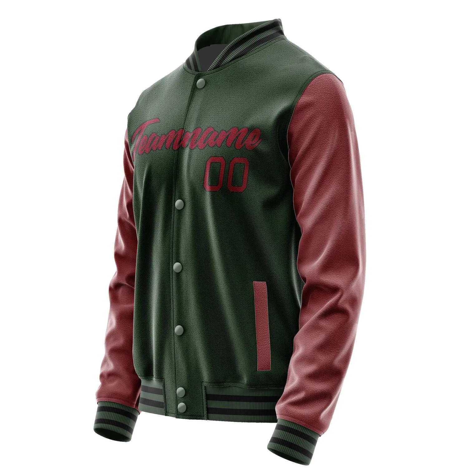 Custom Dark Green Crimson Red Jacket sold by Tailorly product image thumbnail 3