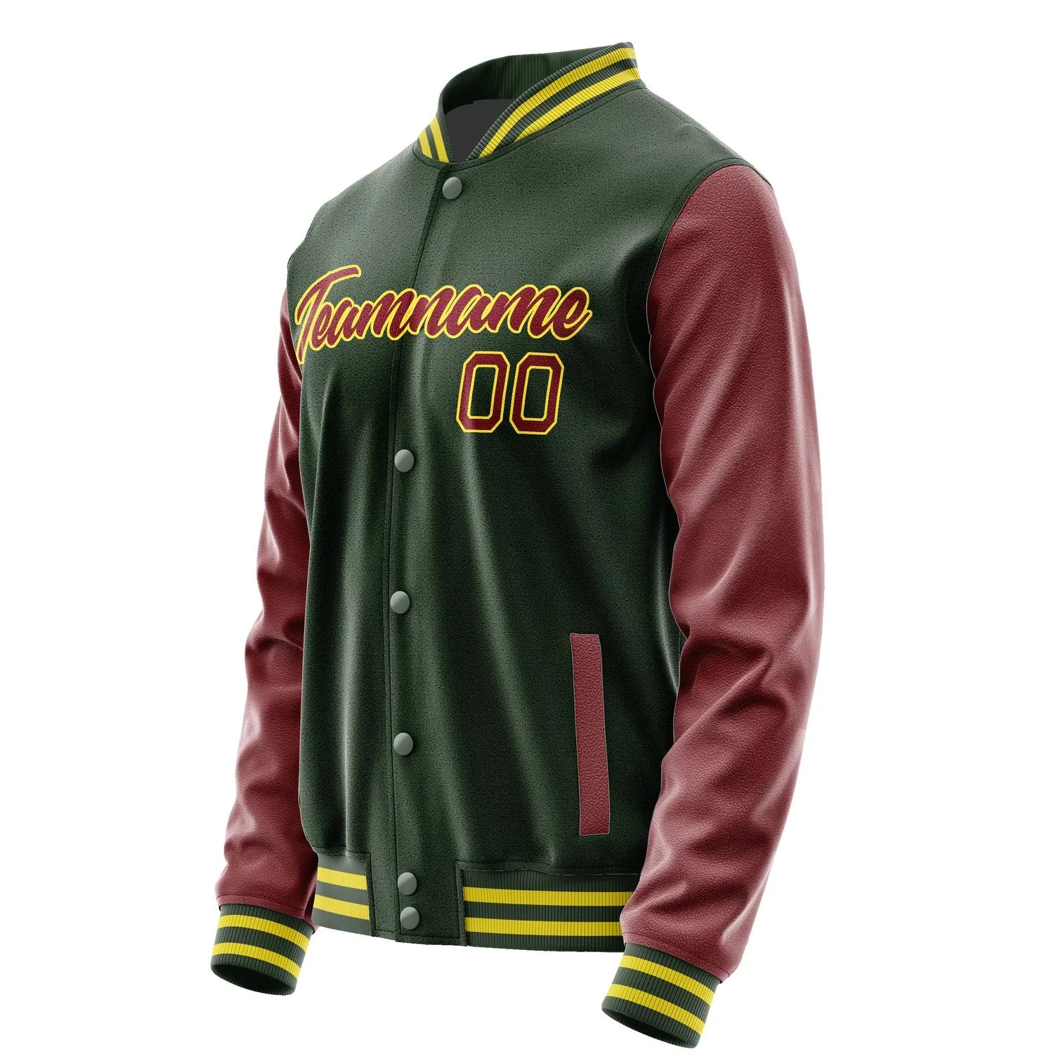 Custom Dark Green Crimson Red Jacket sold by Tailorly product image thumbnail 3