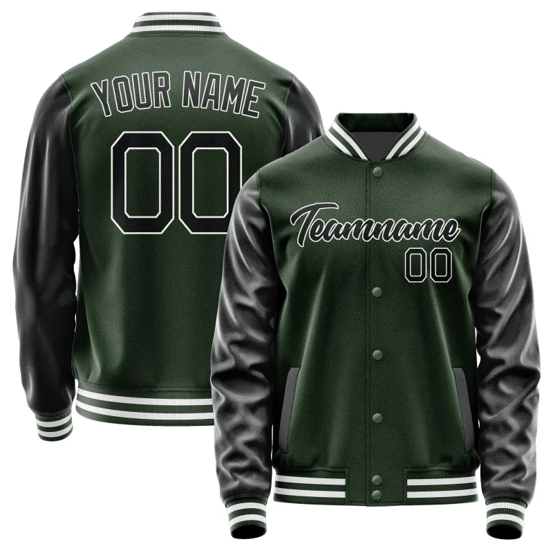 Custom Dark Green Black Jacket sold by Tailorly