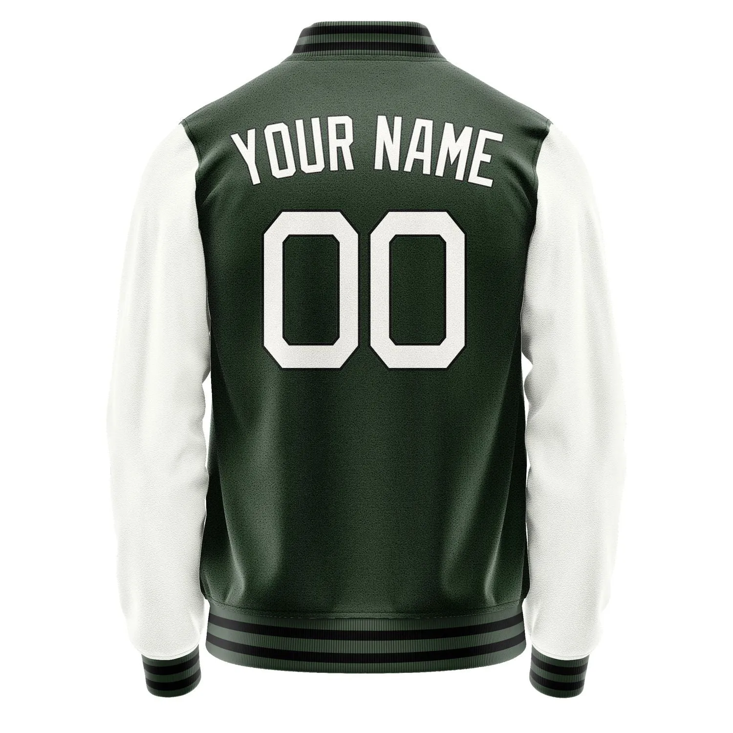 Custom Dark Green White Jacket sold by Tailorly product image thumbnail 4