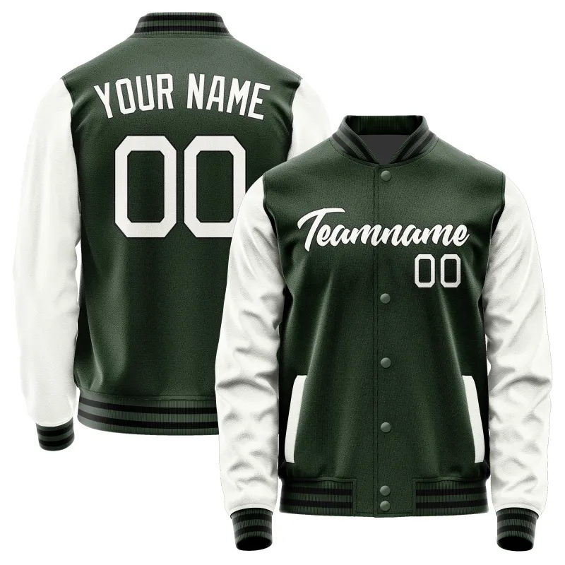 Custom Dark Green White Jacket sold by Tailorly