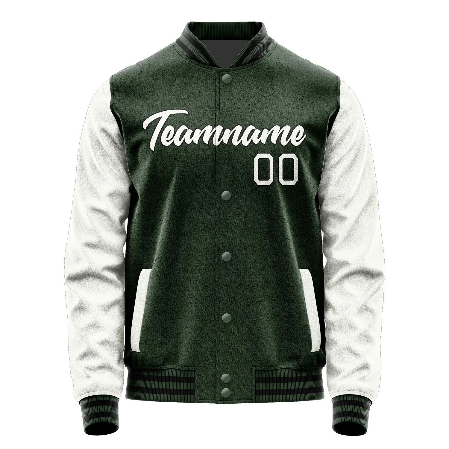 Custom Dark Green White Jacket sold by Tailorly product image thumbnail 2