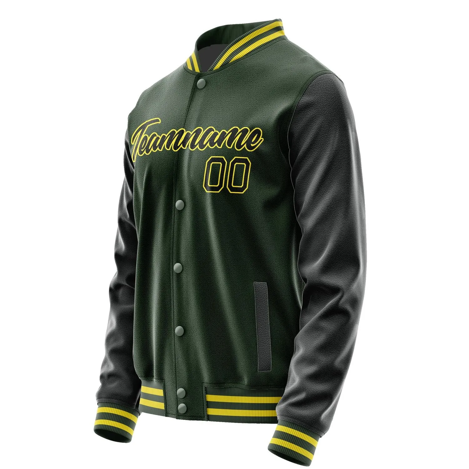Custom Dark Green Black Jacket sold by Tailorly product image thumbnail 3