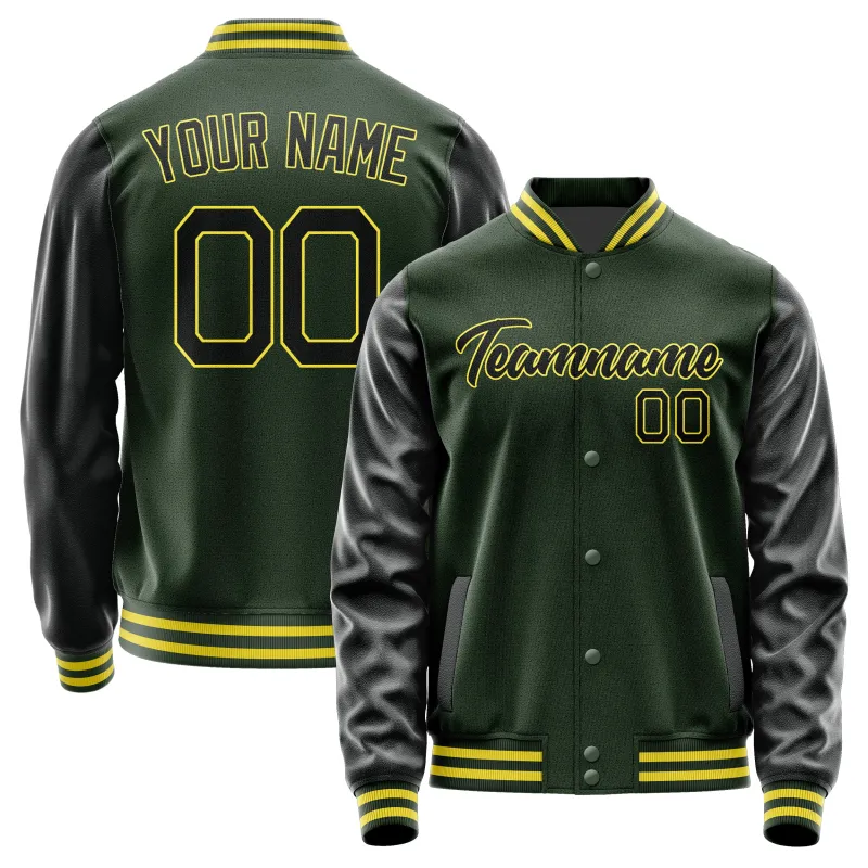 Custom Dark Green Black Jacket sold by Tailorly