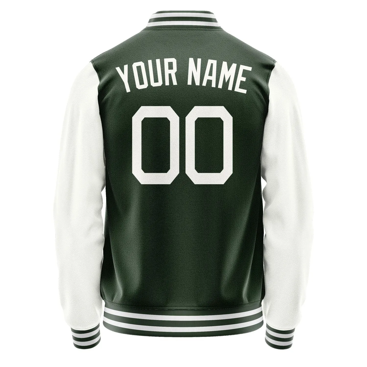 Custom Dark Green White Jacket sold by Tailorly product image thumbnail 4