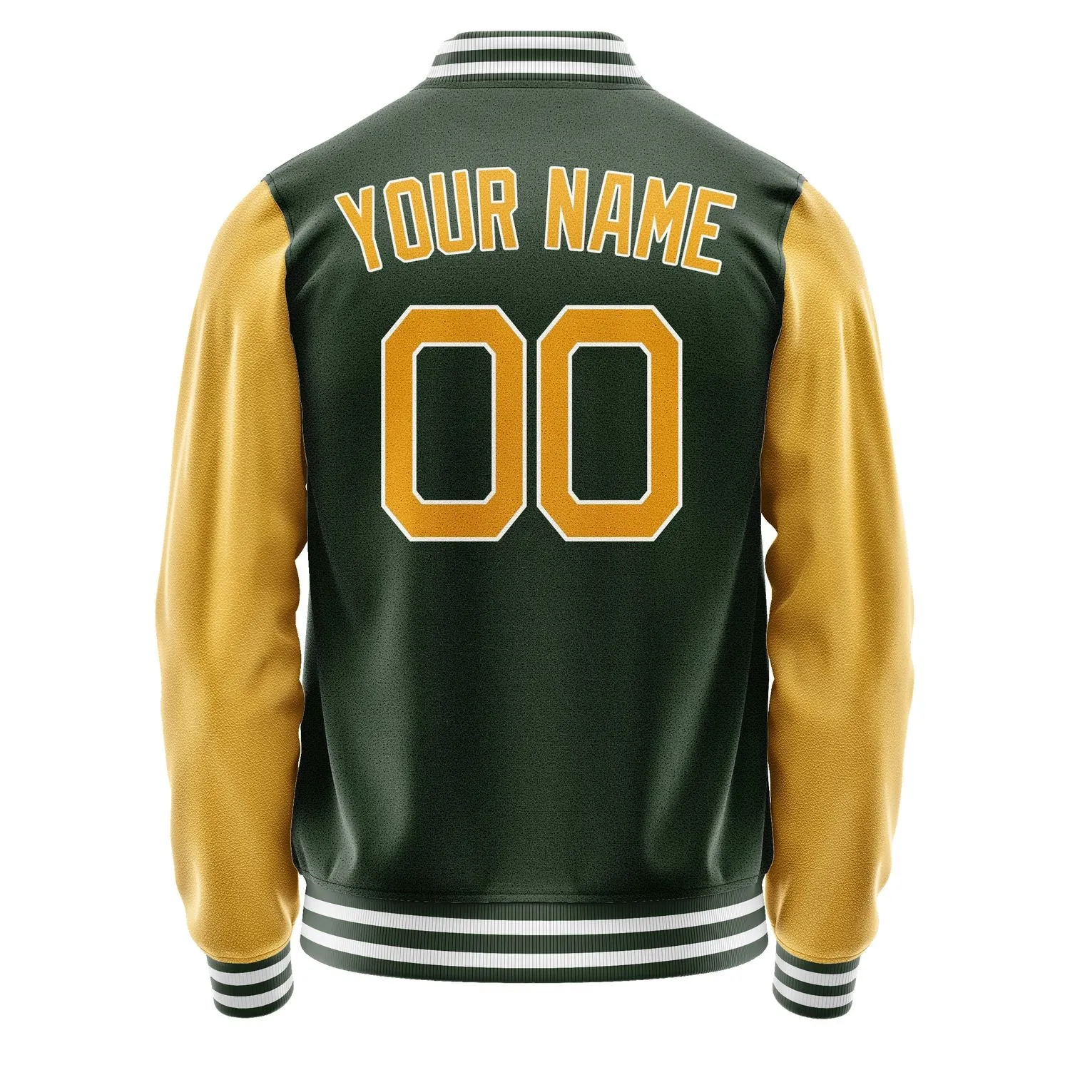 Custom Dark Green Yellow Jacket sold by Tailorly product image thumbnail 4