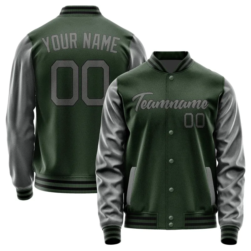 Custom Dark Green Dark Grey Jacket sold by Tailorly
