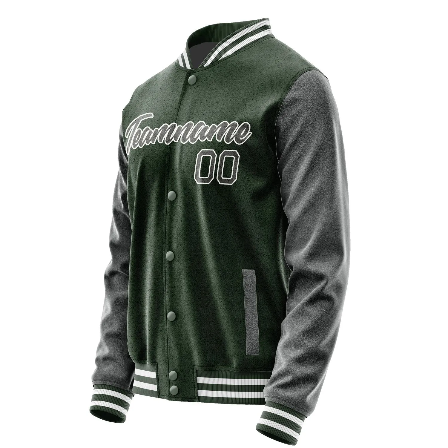 Custom Dark Green Dark Grey Jacket sold by Tailorly product image thumbnail 3