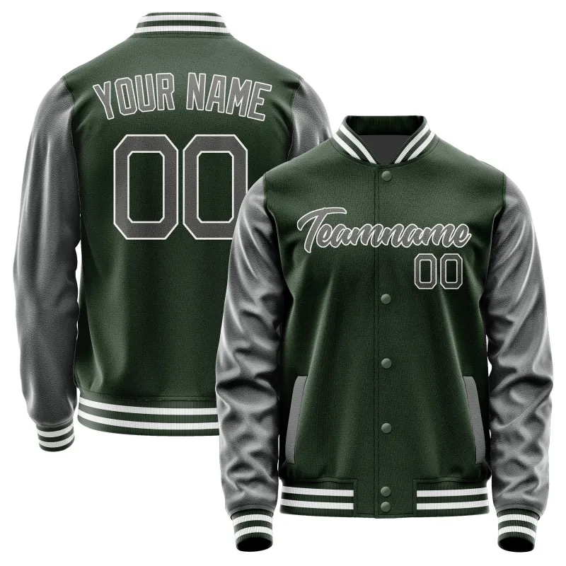 Custom Dark Green Dark Grey Jacket sold by Tailorly