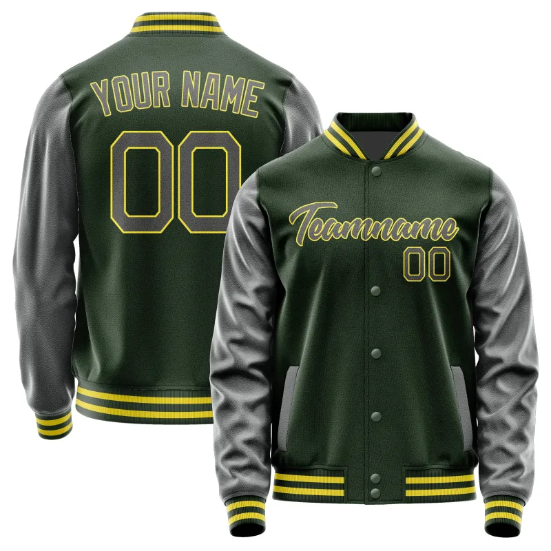 Custom Dark Green Dark Grey Jacket sold by Tailorly