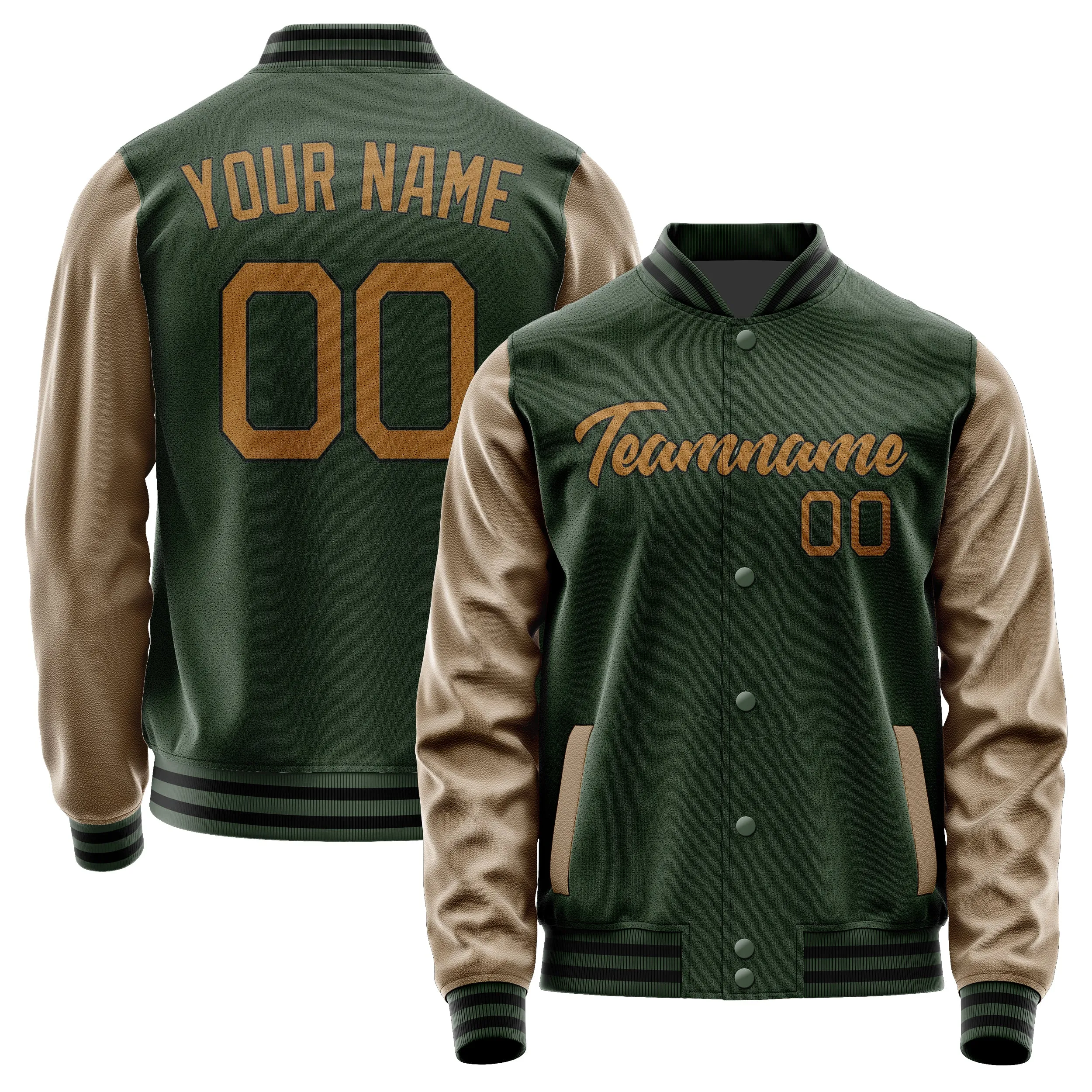 Custom Dark Green Khaki Jacket sold by Tailorly