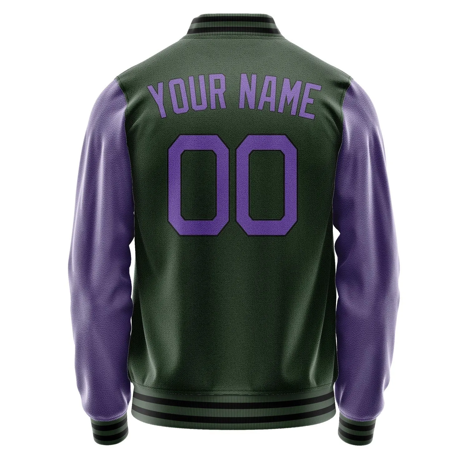 Custom Dark Green Light Purple Jacket sold by Tailorly product image thumbnail 4