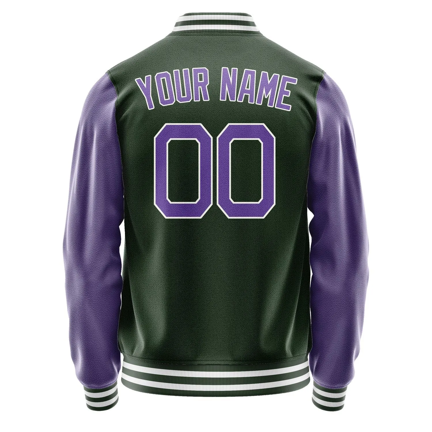 Custom Dark Green Light Purple Jacket sold by Tailorly product image thumbnail 4