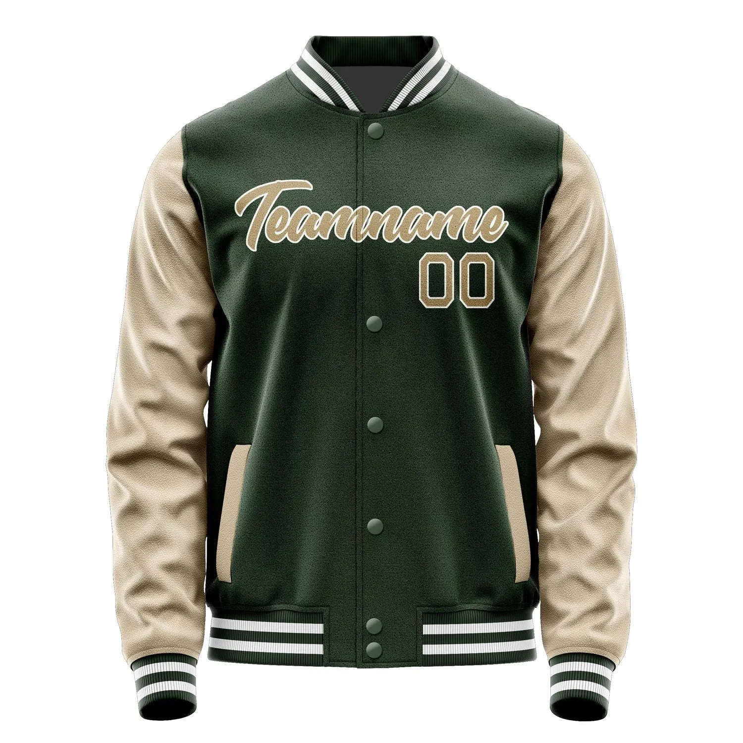 Custom Dark Green Light Khaki Jacket sold by Tailorly product image thumbnail 2