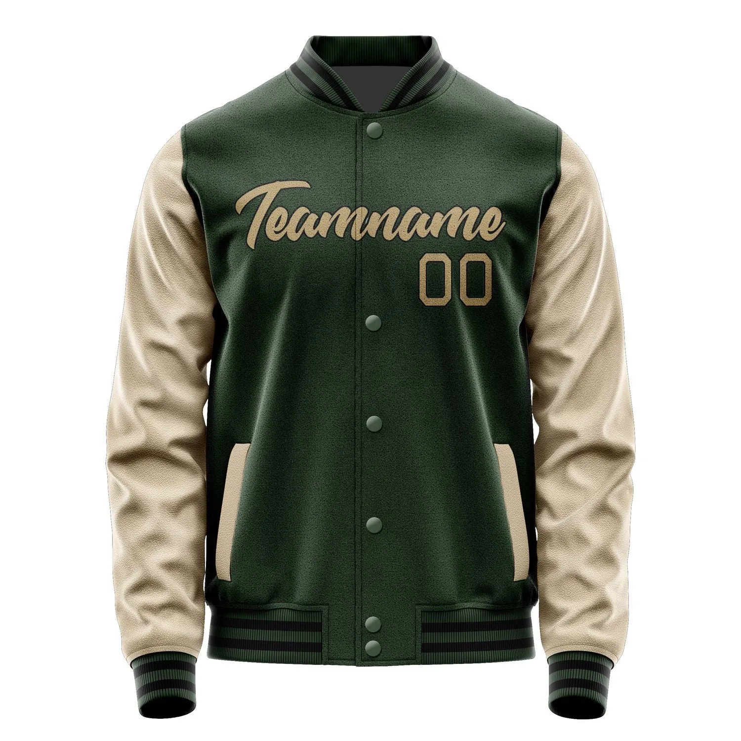 Custom Dark Green Light Khaki Jacket sold by Tailorly product image thumbnail 2