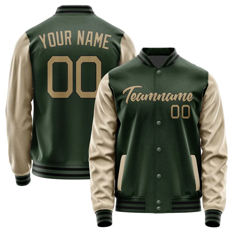 Custom Dark Green Light Khaki Jacket sold by Tailorly