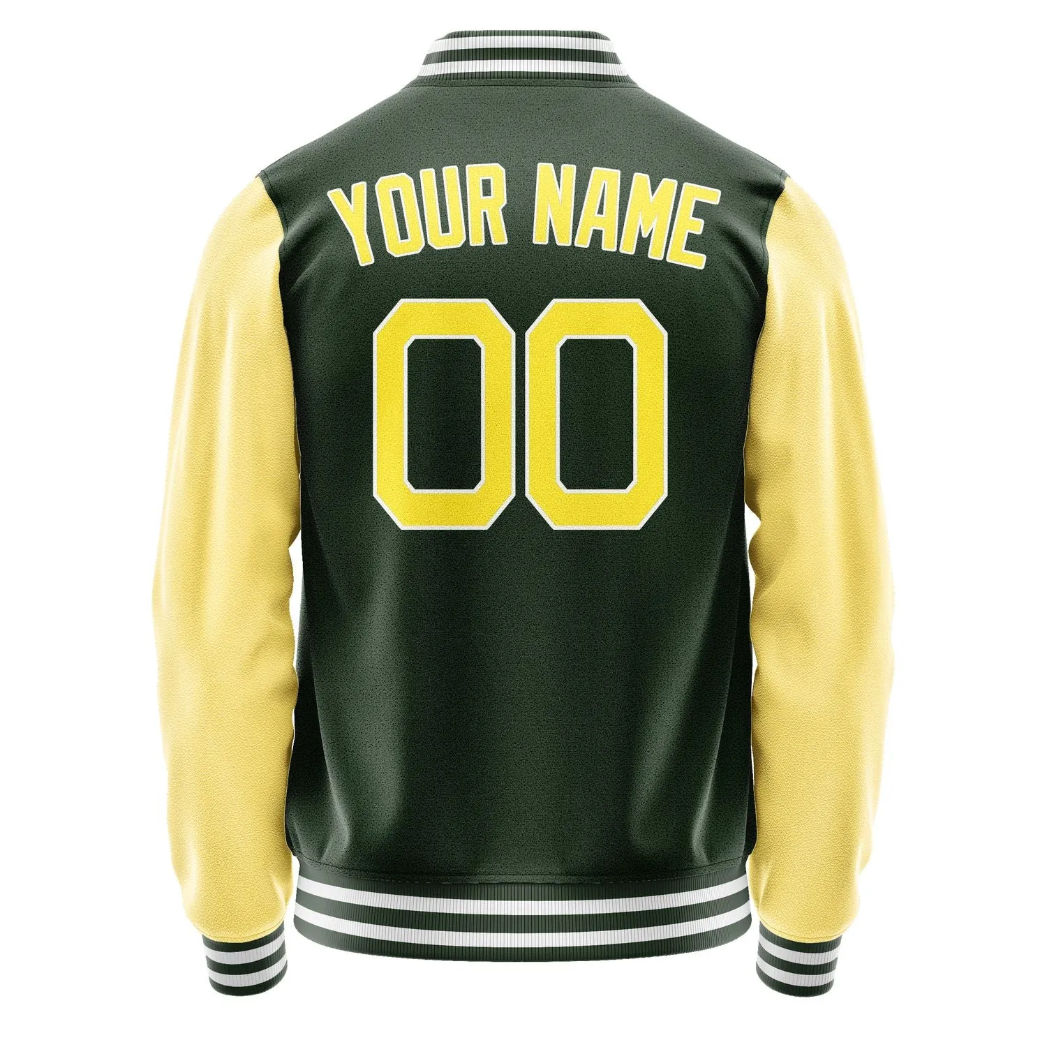 Custom Dark Green Light Yellow Jacket sold by Tailorly product image thumbnail 4
