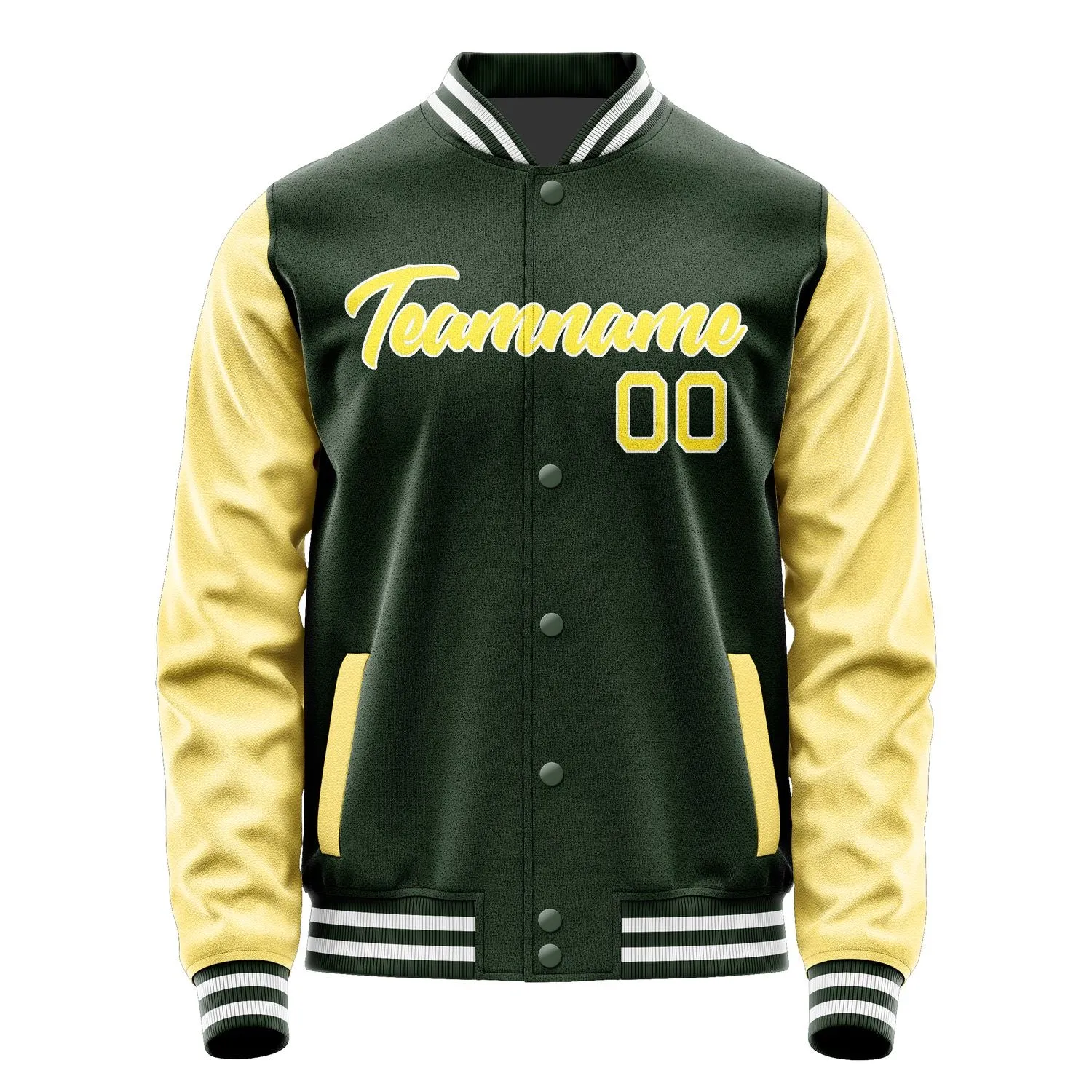Custom Dark Green Light Yellow Jacket sold by Tailorly product image thumbnail 2