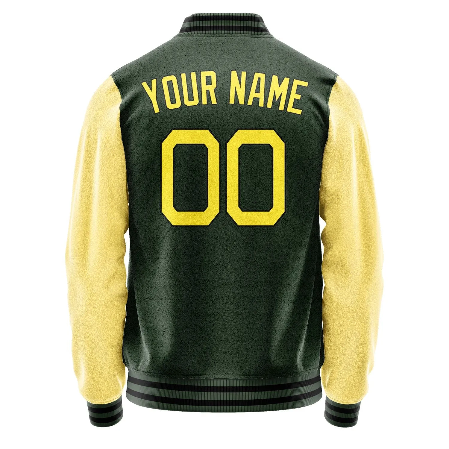 Custom Dark Green Light Yellow Jacket sold by Tailorly product image thumbnail 4