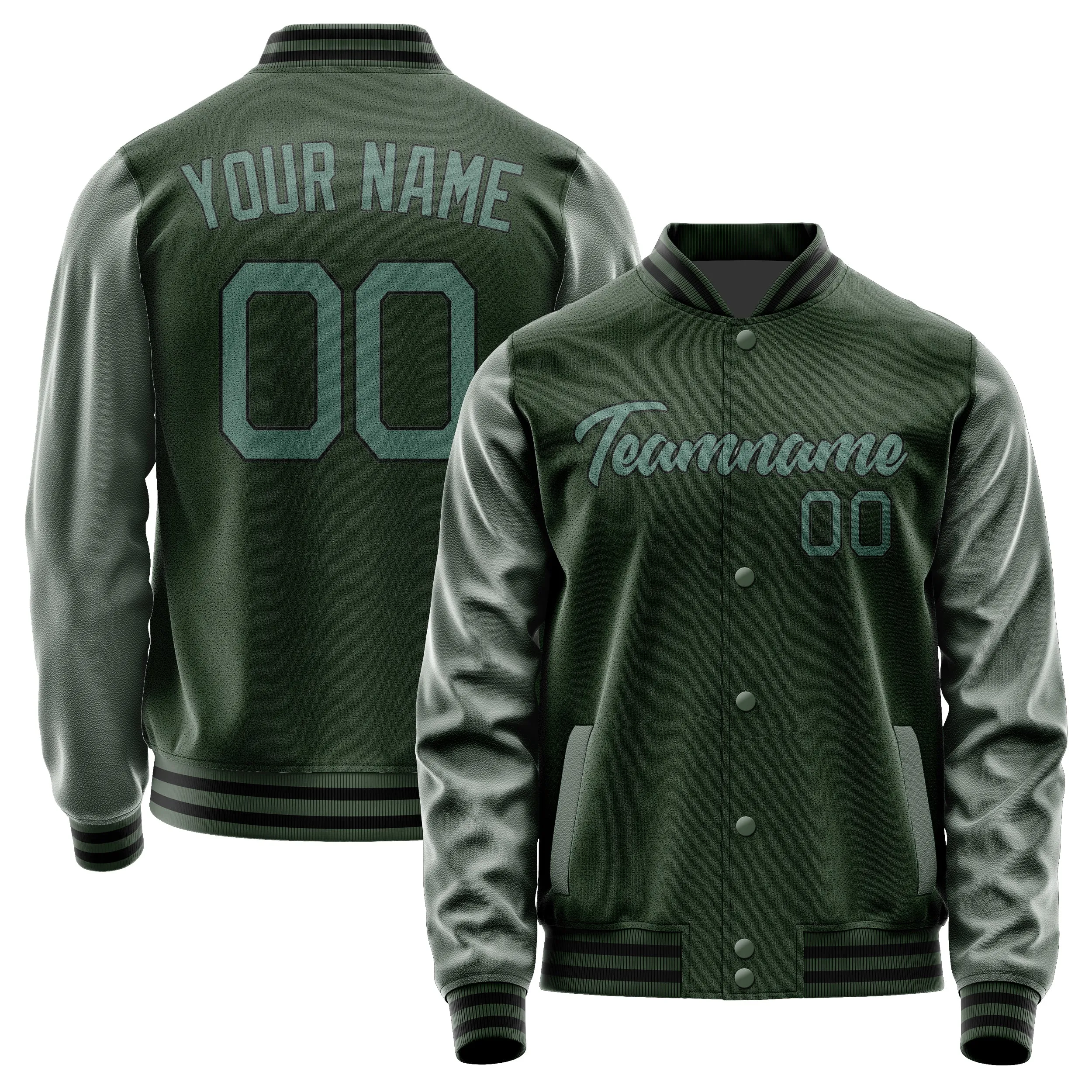 Custom Dark Green Blue Green Jacket sold by Tailorly