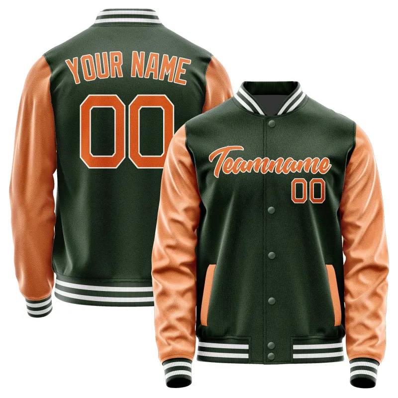 Custom Dark Green Orange Jacket sold by Tailorly