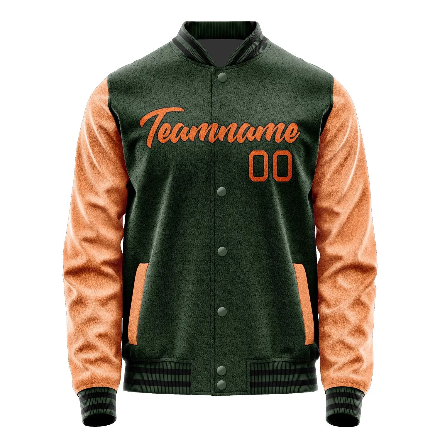 Custom Dark Green Orange Jacket sold by Tailorly product image thumbnail 2