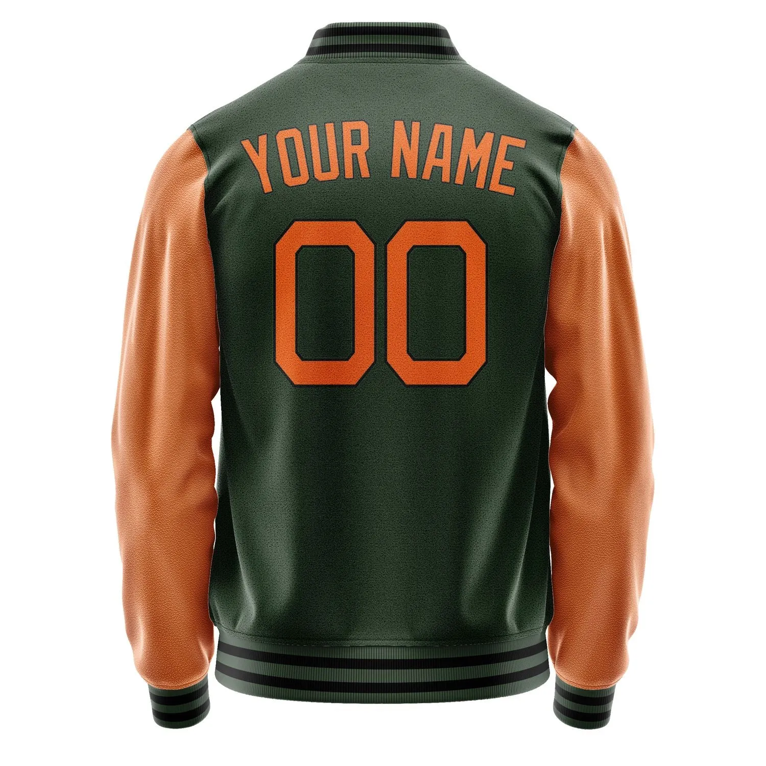 Custom Dark Green Orange Jacket sold by Tailorly product image thumbnail 4