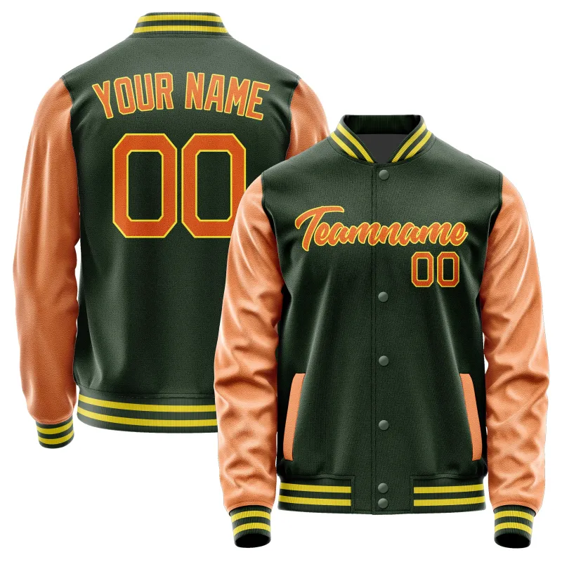 Custom Dark Green Orange Jacket sold by Tailorly
