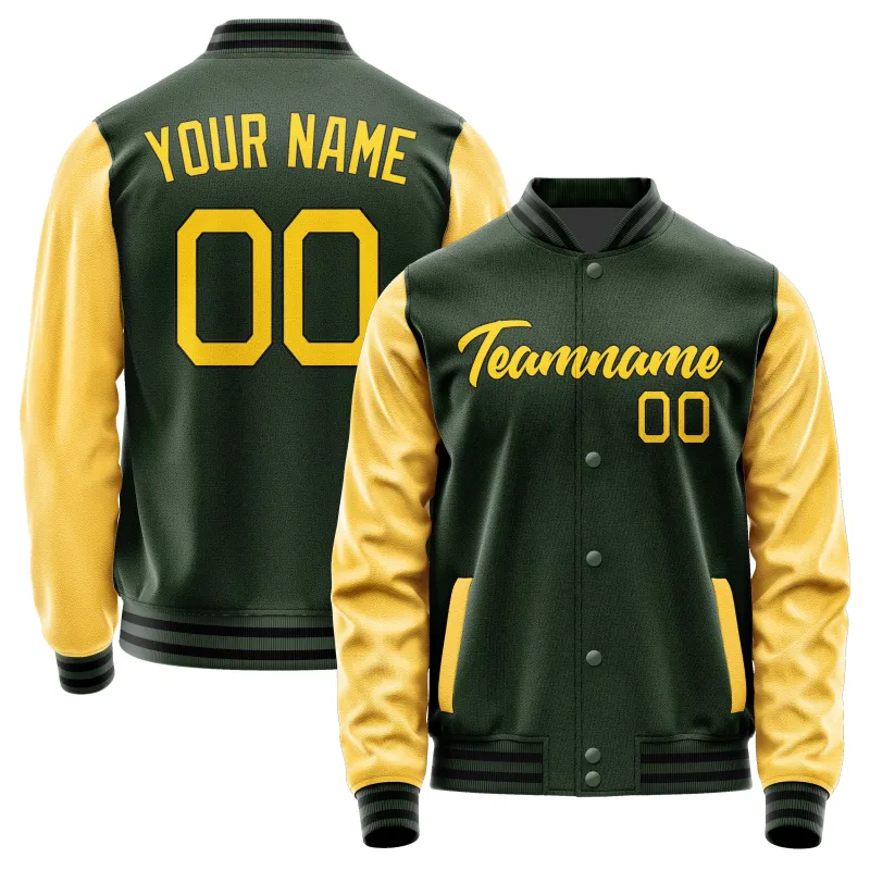 Custom Dark Green Gold Jacket sold by Tailorly