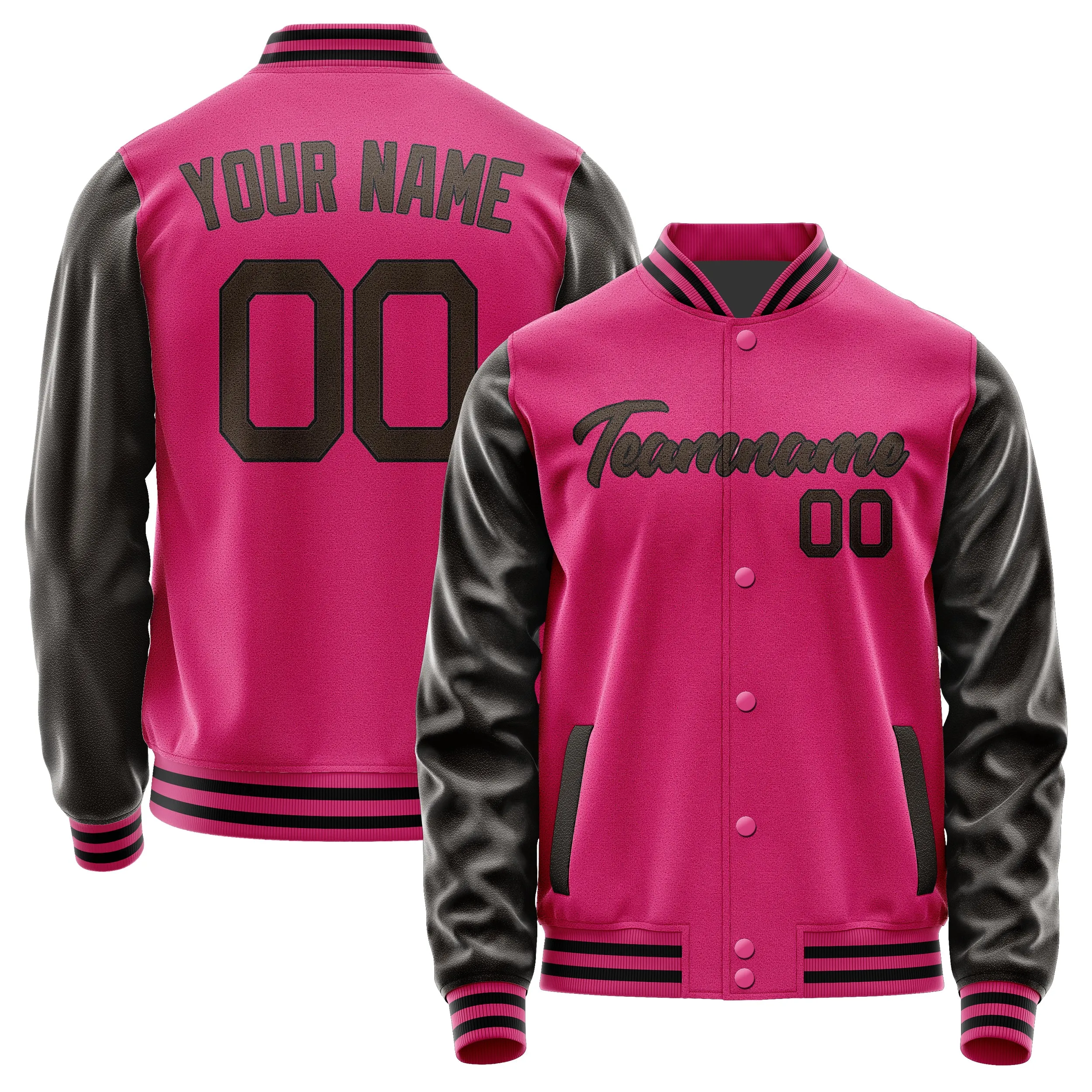 Custom Pink Brown Jacket sold by Tailorly