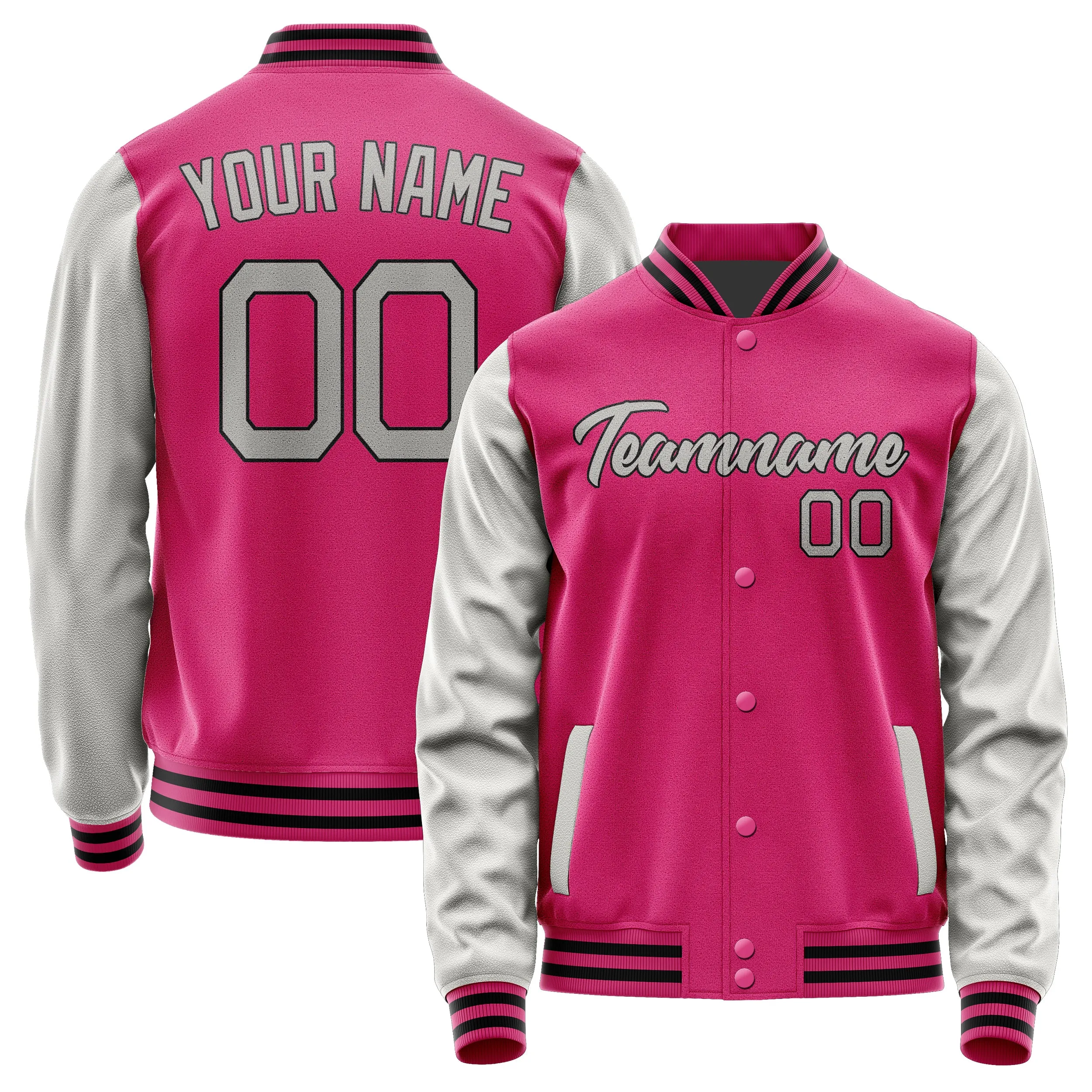 Custom Pink Gray Jacket sold by Tailorly
