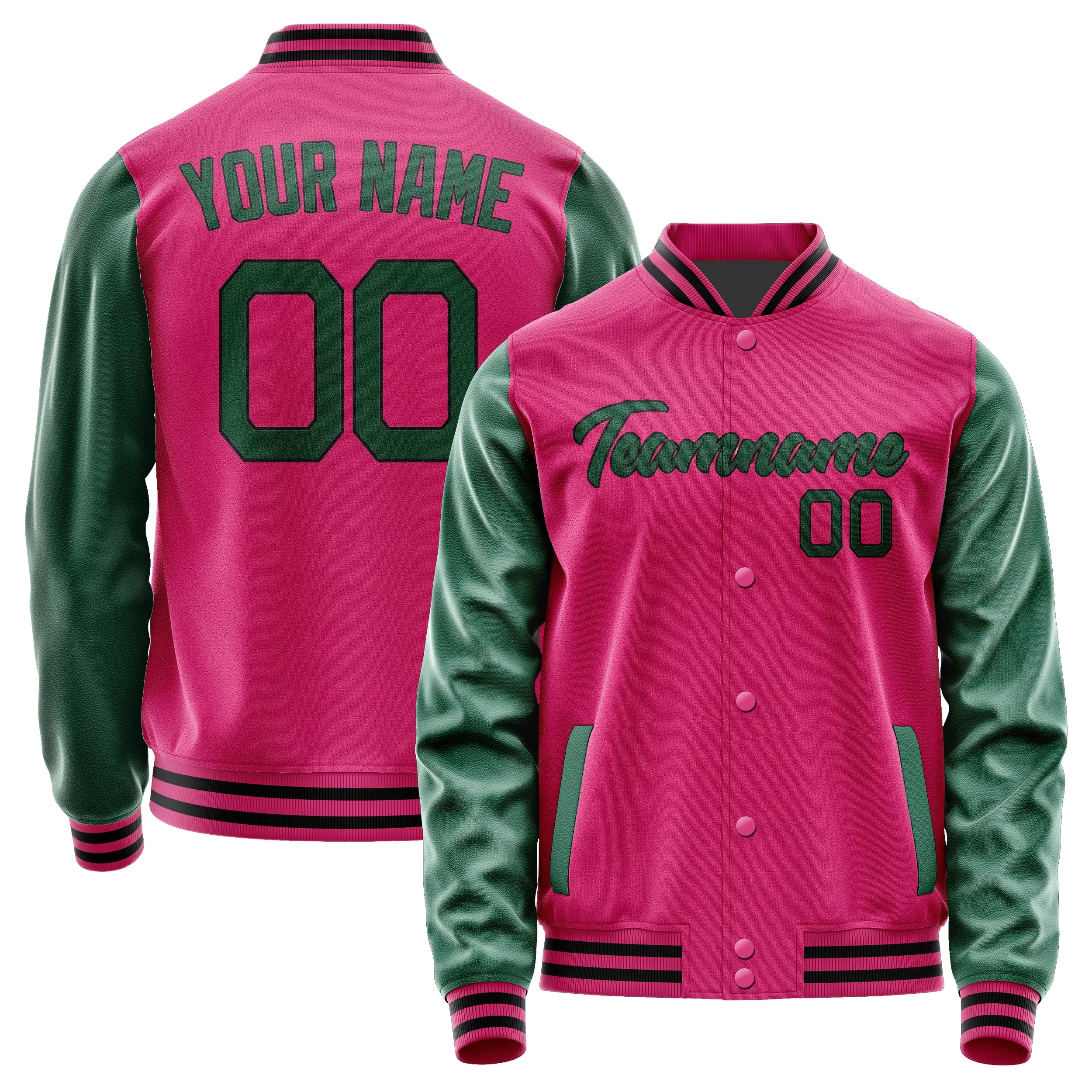 Custom Pink Green Jacket sold by Tailorly