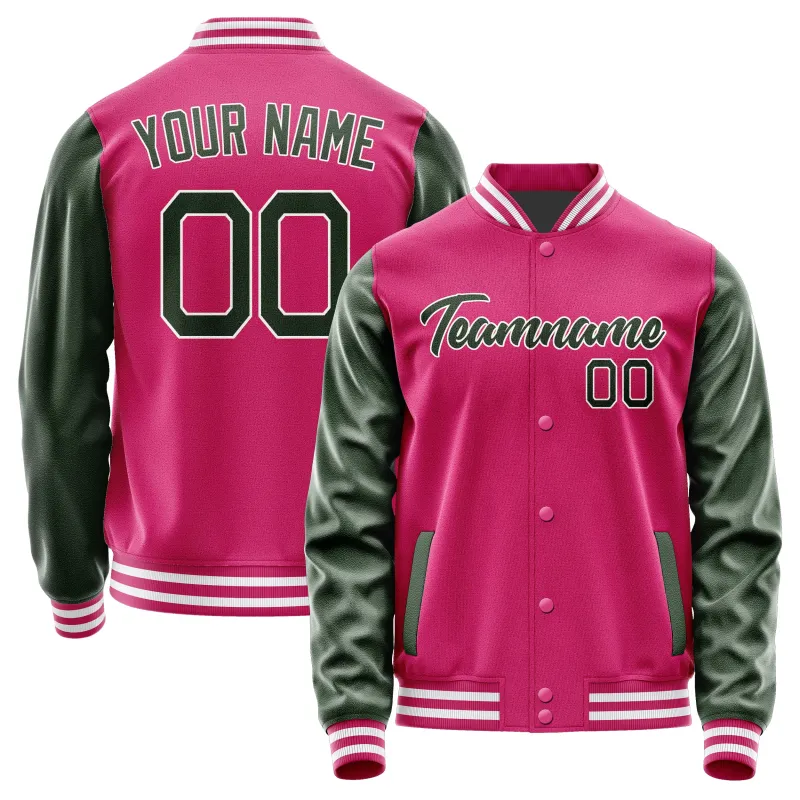 Custom Pink Dark Green Jacket sold by Tailorly