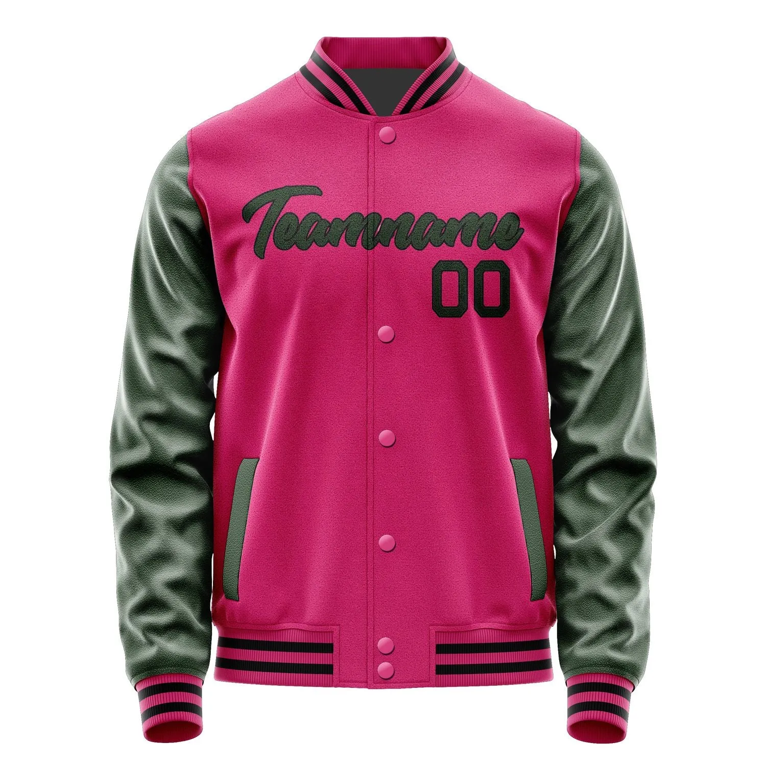 Custom Pink Dark Green Jacket sold by Tailorly product image thumbnail 2