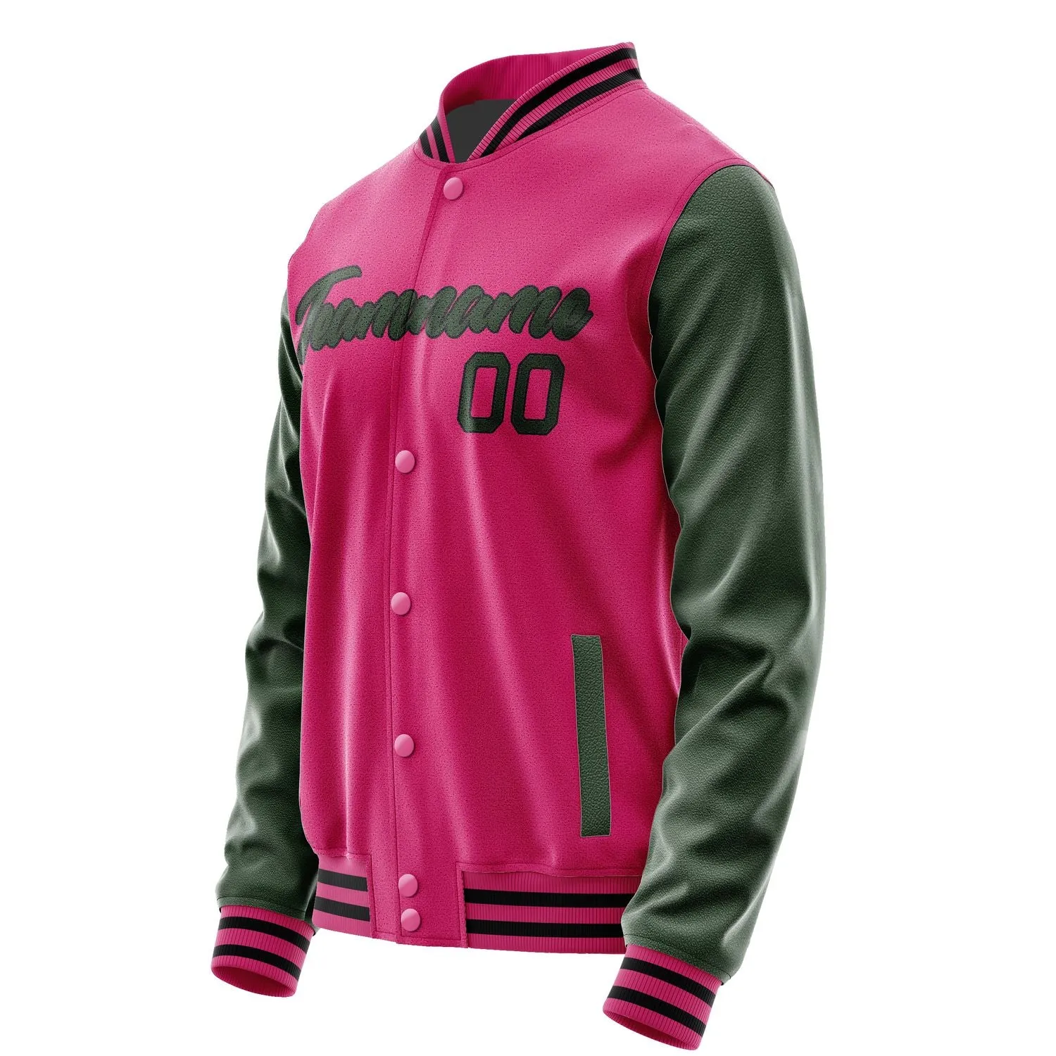 Custom Pink Dark Green Jacket sold by Tailorly product image thumbnail 3