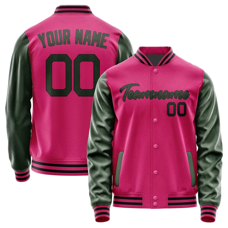 Custom Pink Dark Green Jacket sold by Tailorly