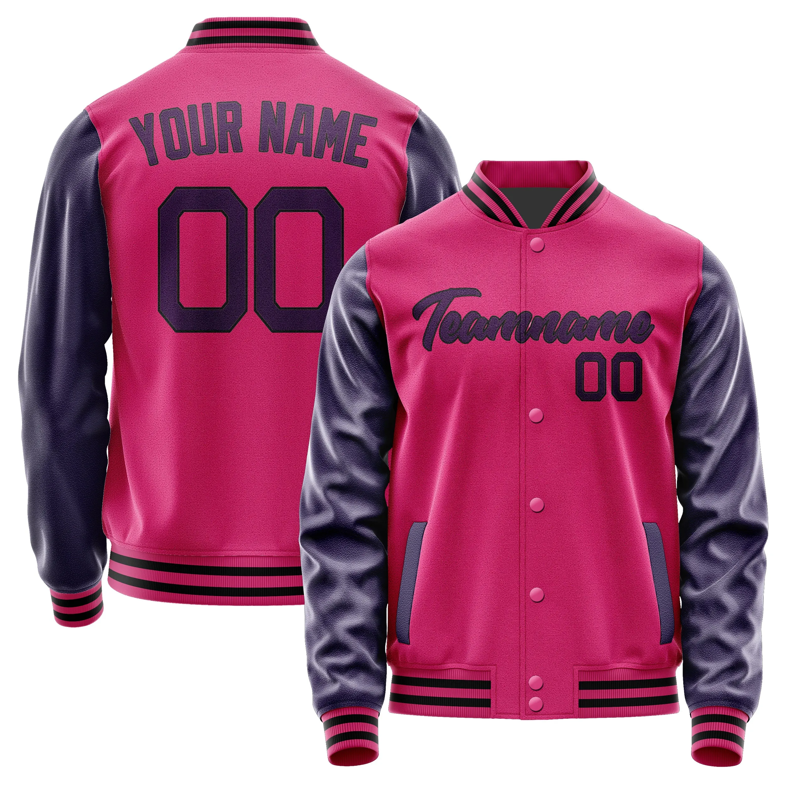 Custom Pink Purple Jacket sold by Tailorly
