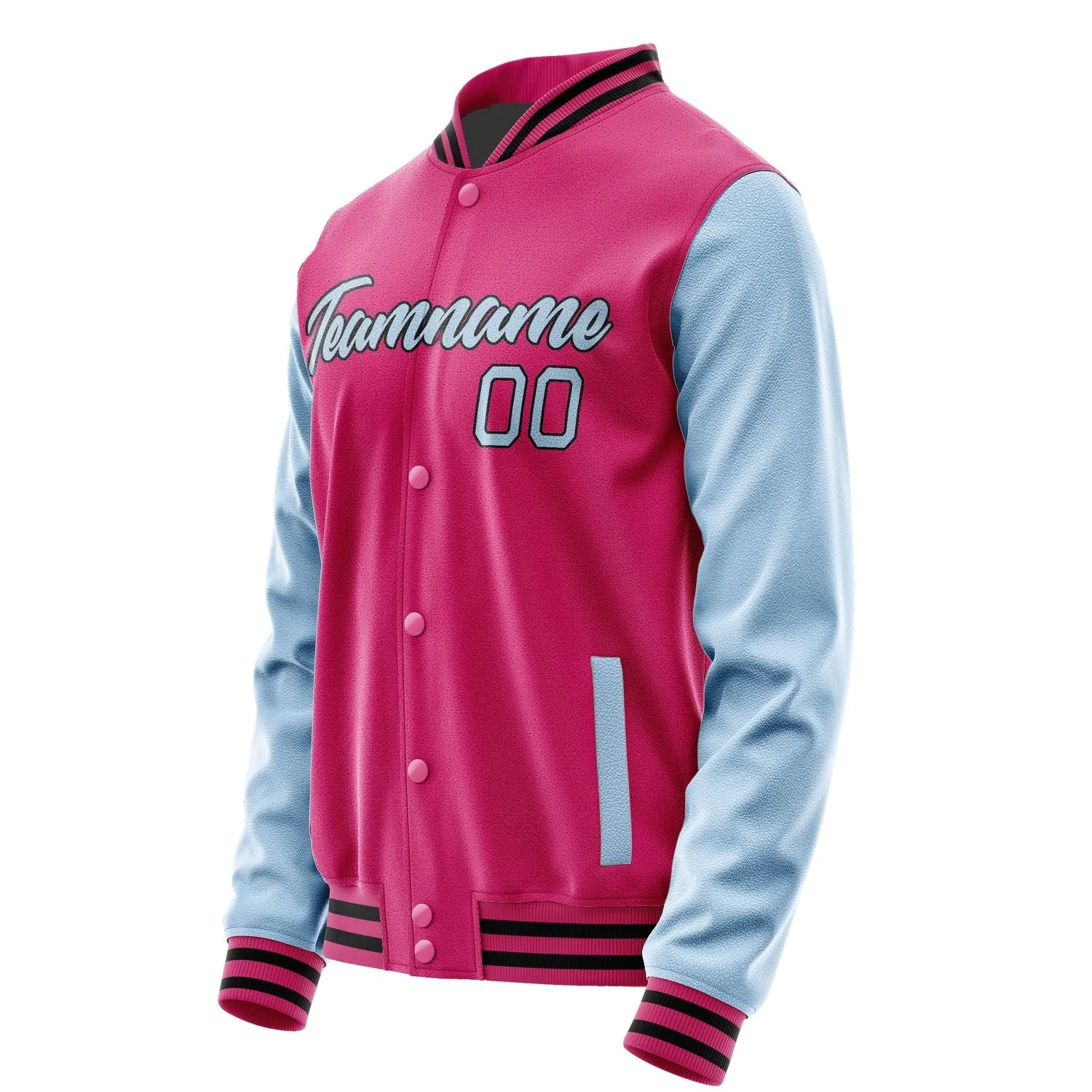 Custom Pink Light Blue Jacket sold by Tailorly product image thumbnail 3