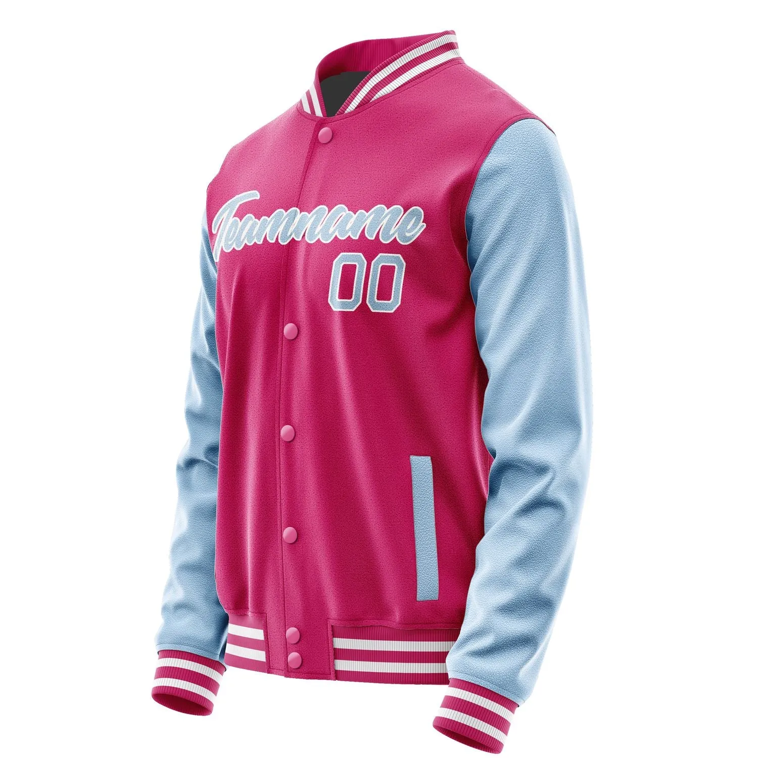 Custom Pink Light Blue Jacket sold by Tailorly product image thumbnail 3