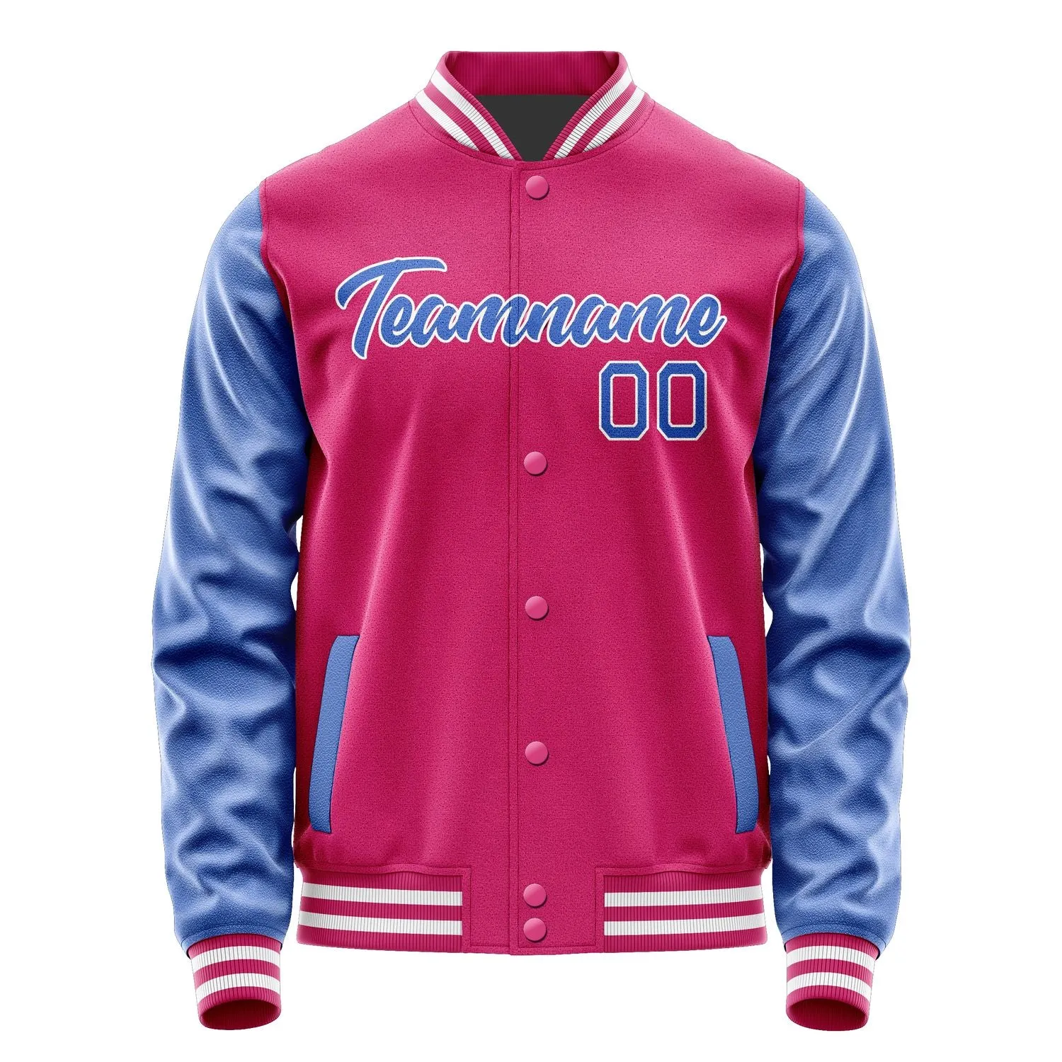 Custom Pink Sky Blue Jacket sold by Tailorly product image thumbnail 2