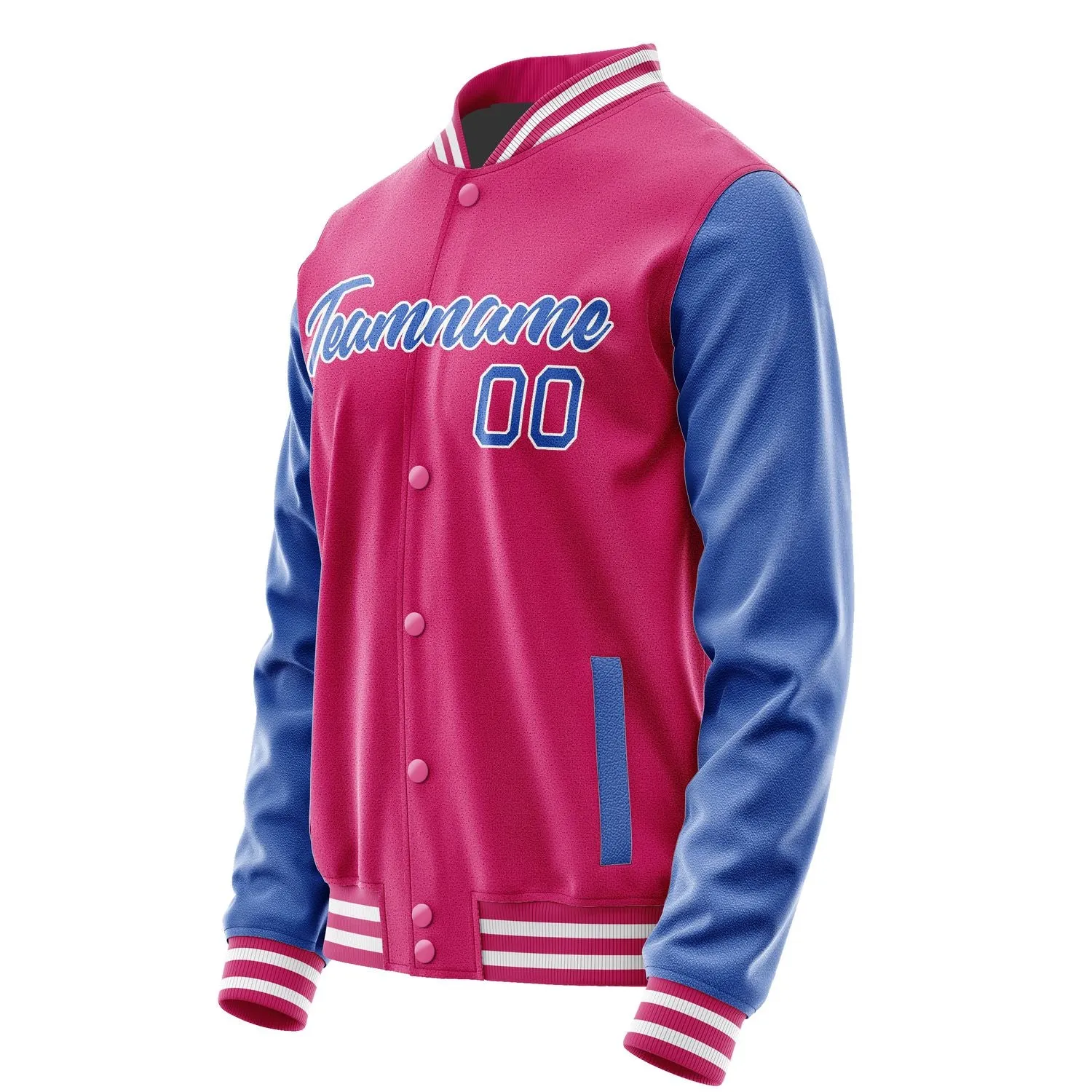 Custom Pink Sky Blue Jacket sold by Tailorly product image thumbnail 3