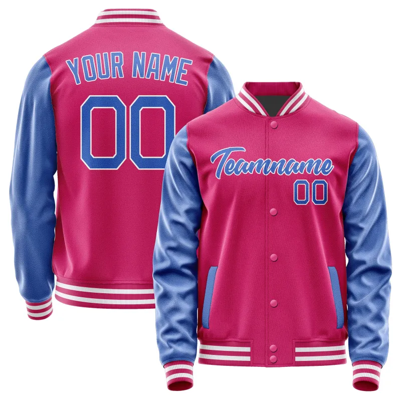 Custom Pink Sky Blue Jacket sold by Tailorly