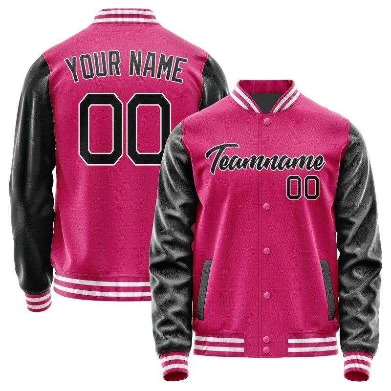 Custom Pink Black Jacket sold by Tailorly